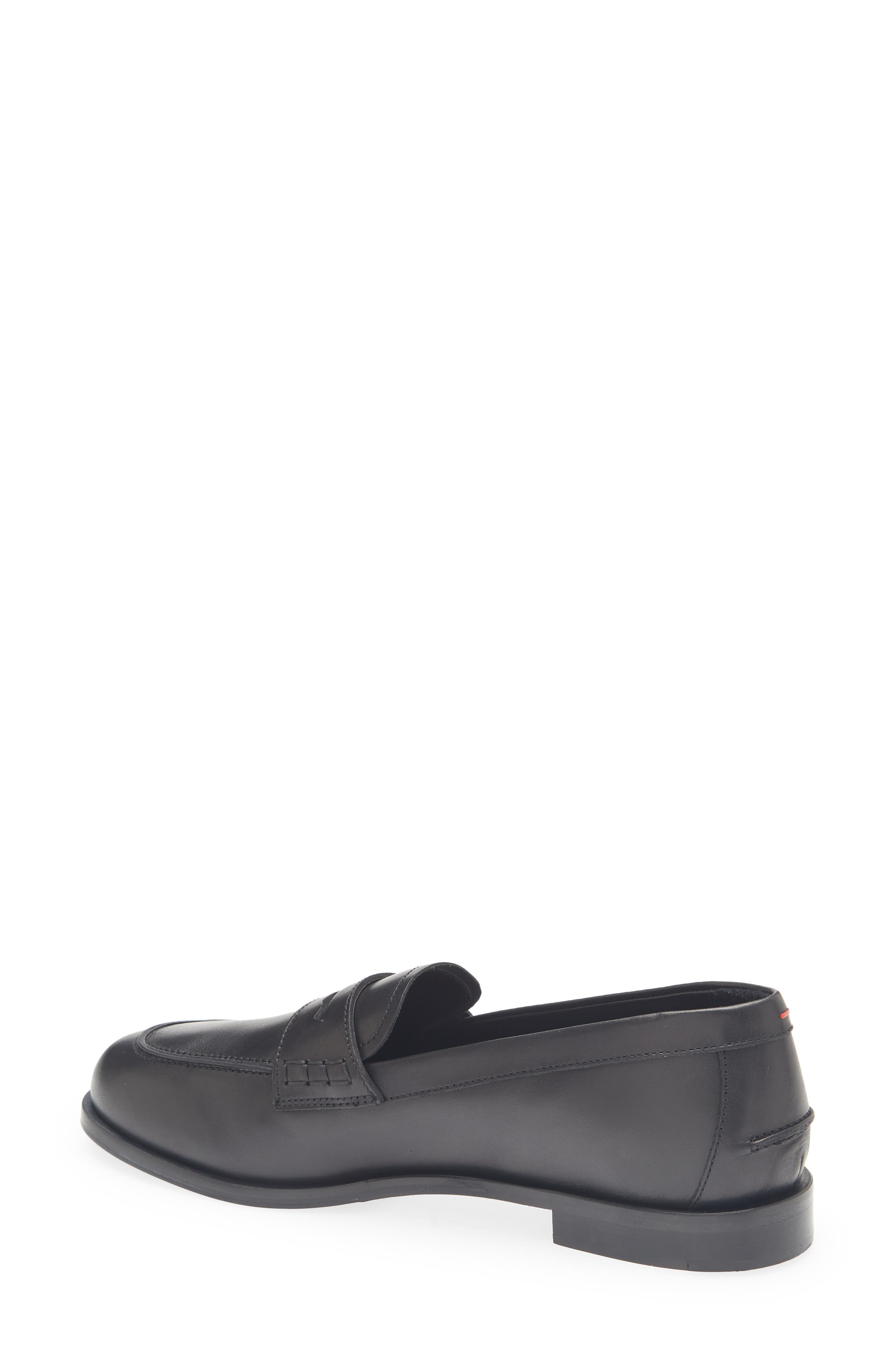 aeyde Oscar Penny Loafer, Alternate, color, Black