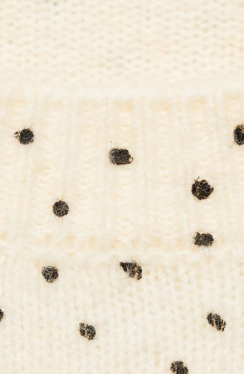 Shop Mango Polka Dot Sweater In Ecru