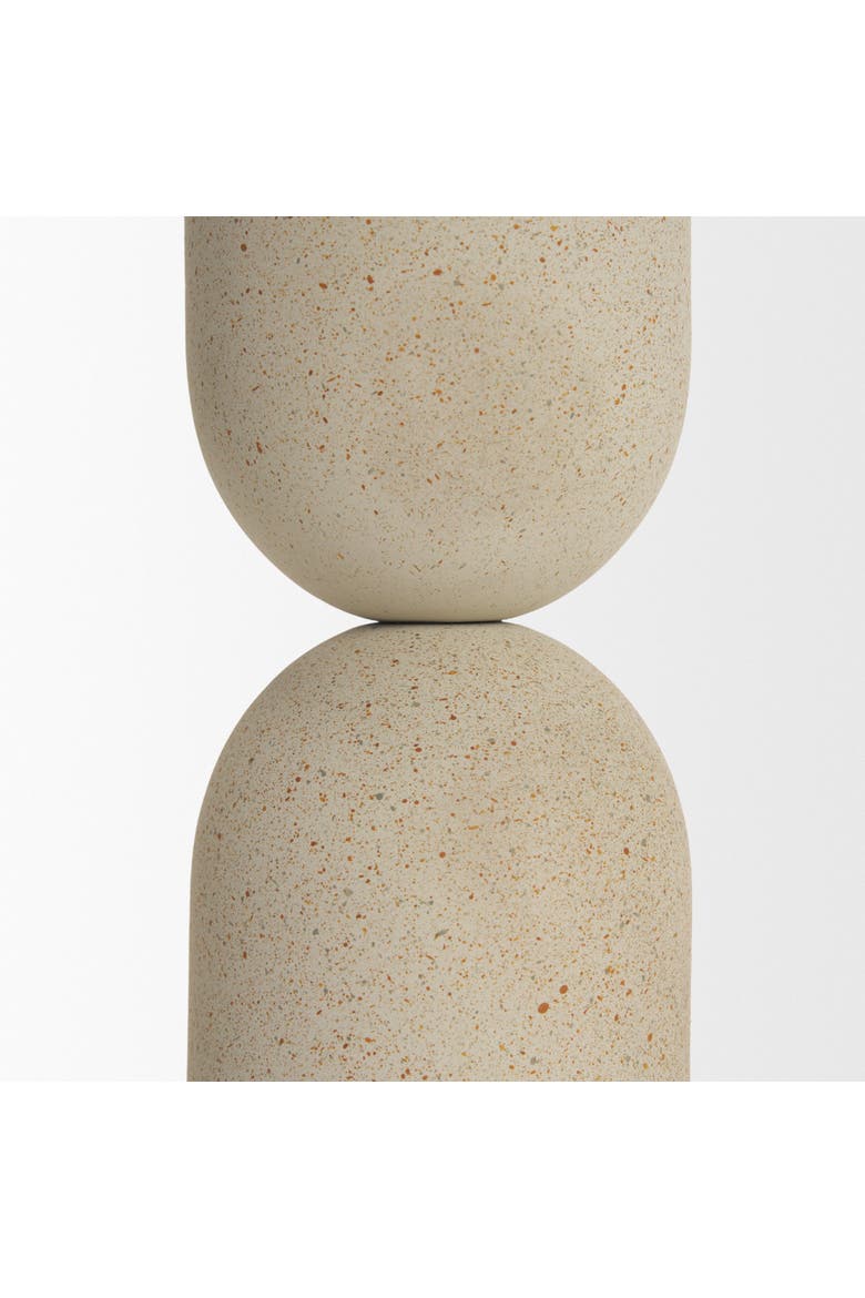 Qamra Metal Pillar Candle Holder, Alternate, color, Beige