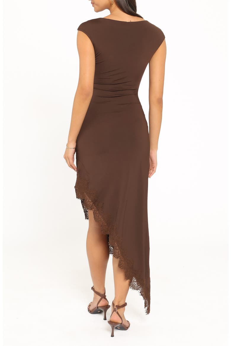 Channing Lace Midi Dress, Alternate, color, CHOCOLATE BROWN
