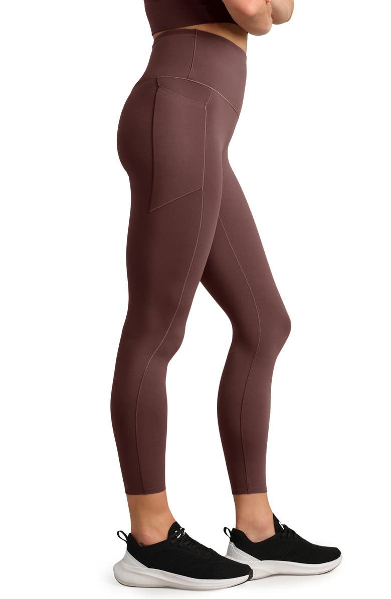 Rhone Revive Pockets 7/8 Leggings, Main, color, Deep Mauve