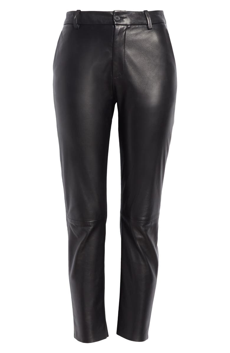 Nili Lotan Montauk Leather Pants, Alternate, color,
