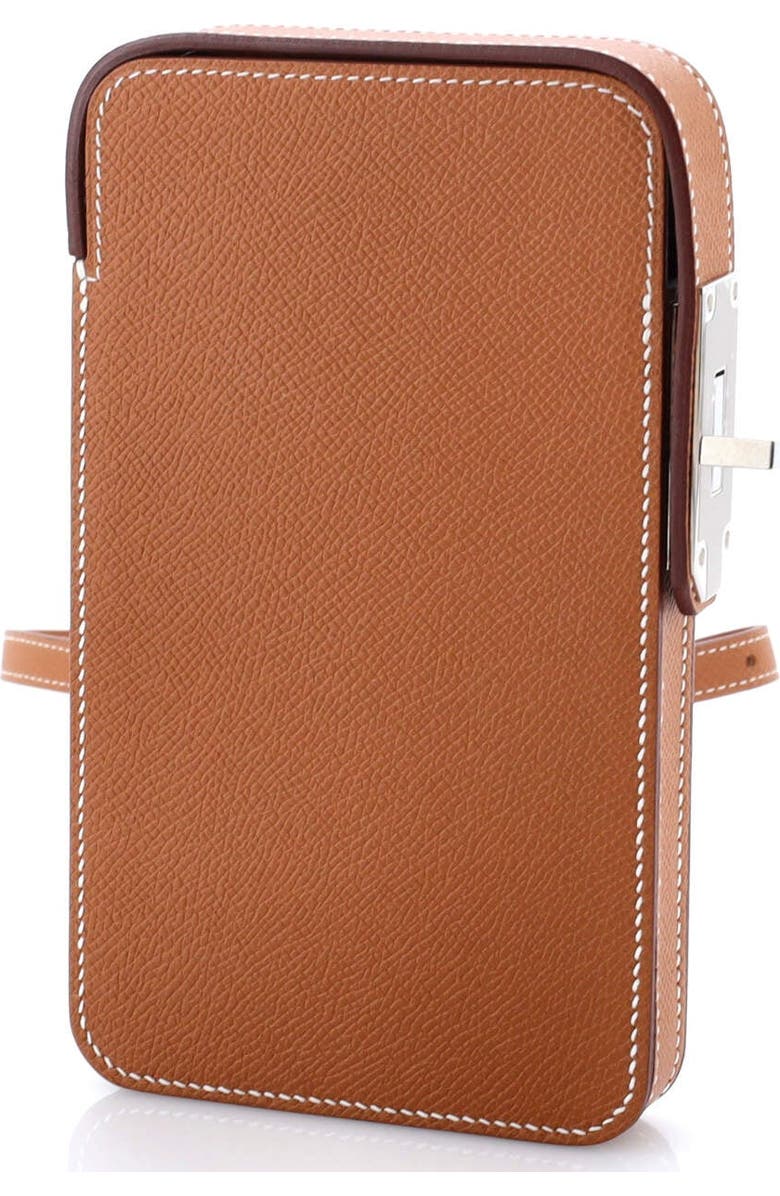 Pre-Owned Hermes Hac a Box Phone Case Epsom, Alternate, color, Gold