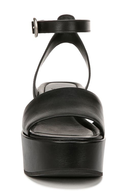 Vince Women's Phillipa Leather Platform Ankle Strap Sandals In Black