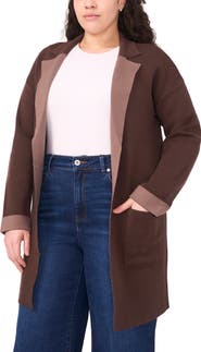 Halogen® Lapel Long Cardigan