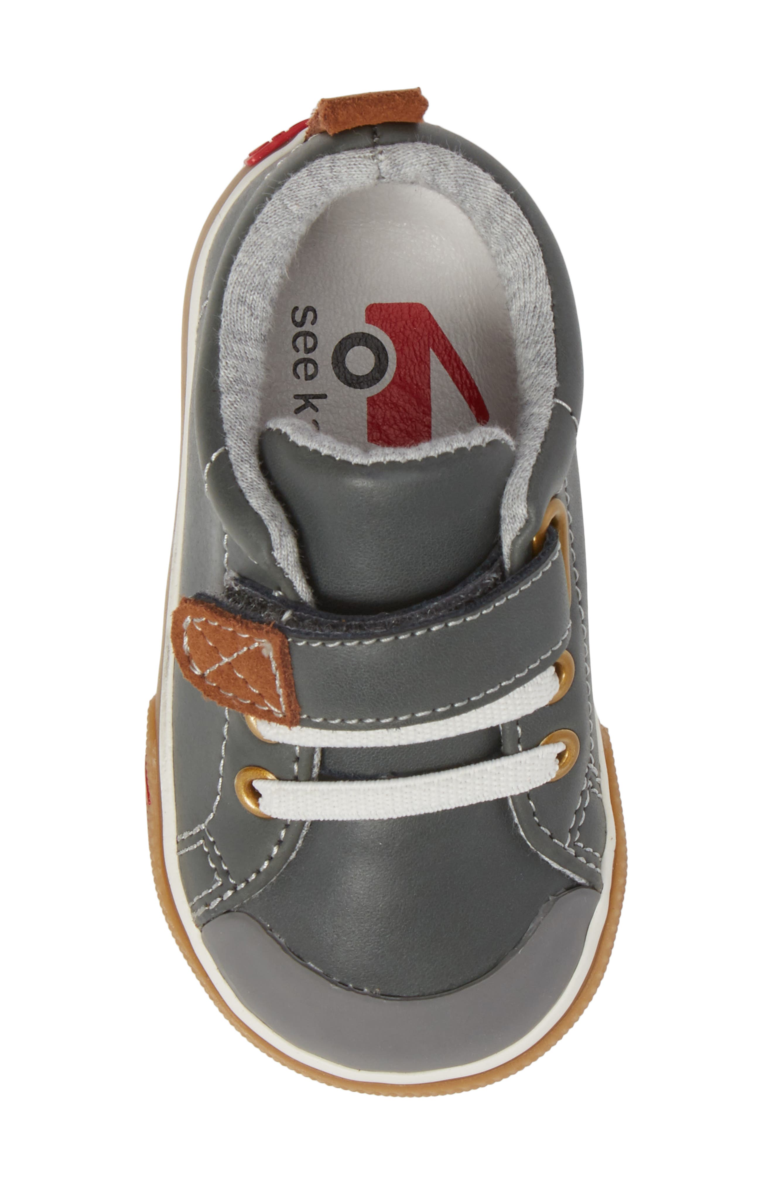 Stevie II Sneaker, Alternate, color, GRAY LEATHER