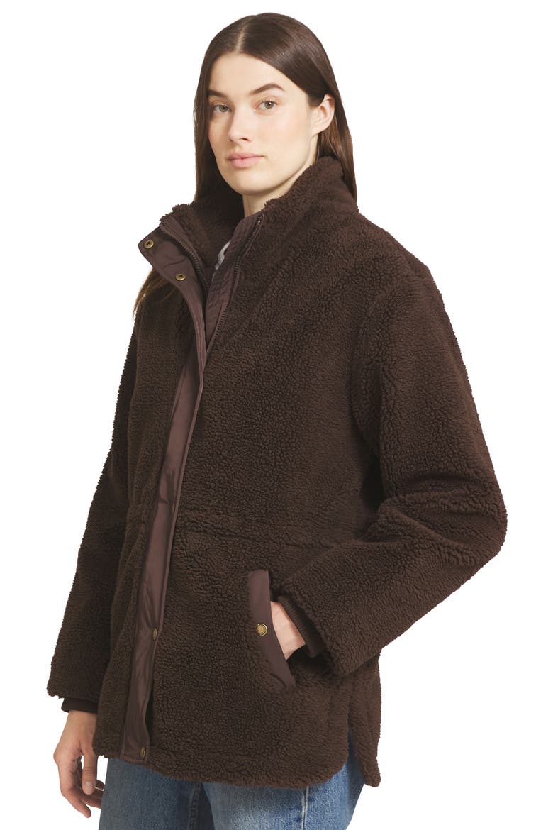 High Pile Fleece Jacket, Alternate, color, CHOCOLATE