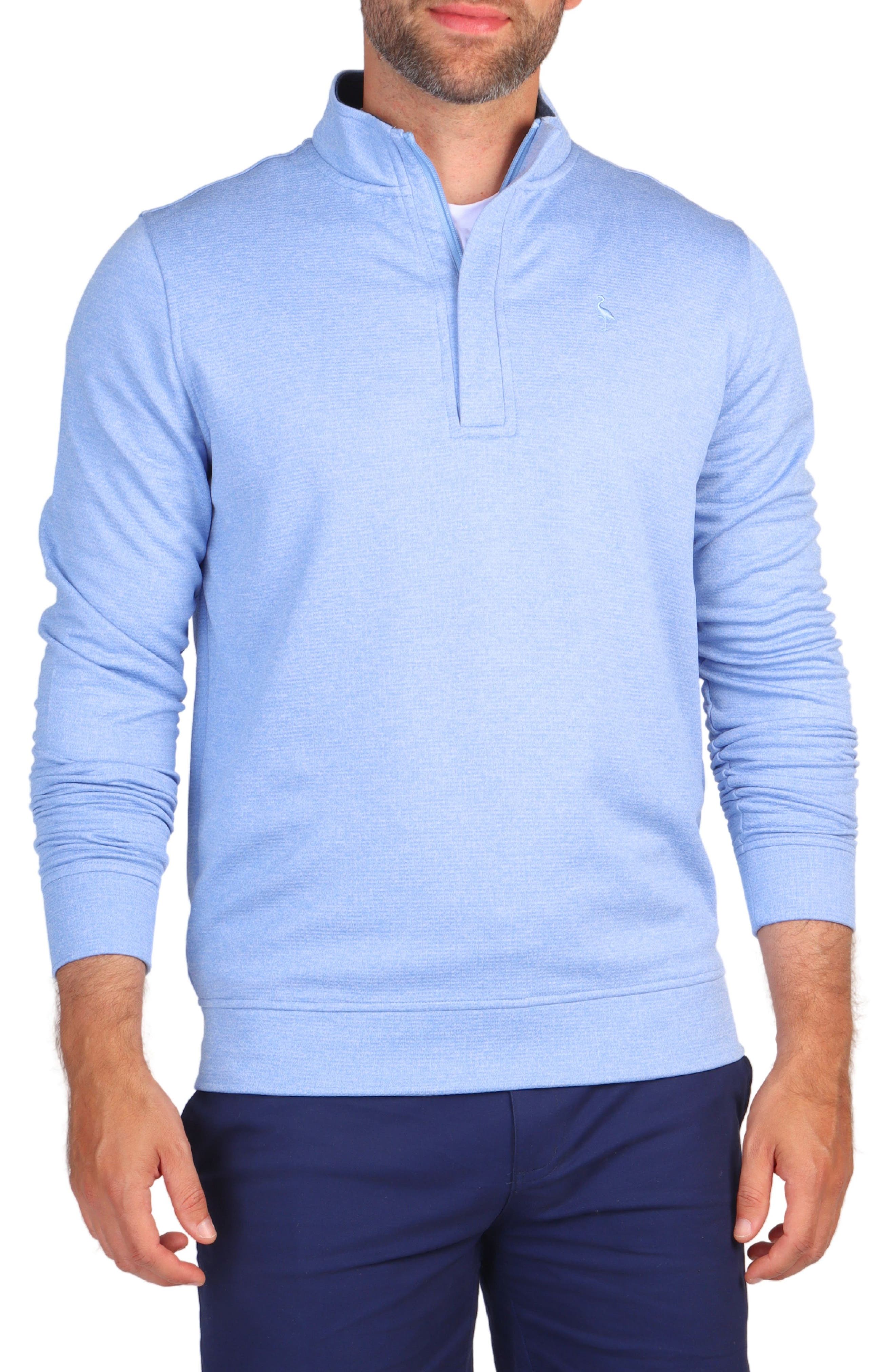 TailorByrd Luxe Performance Golf Fleece Quarter Zip Pullover