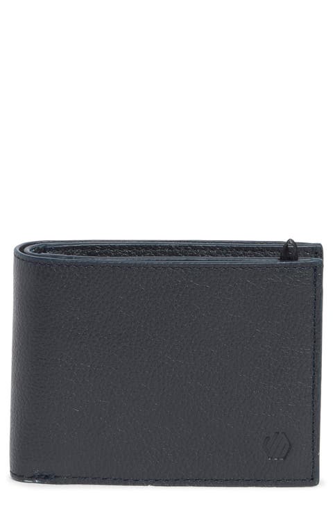 Pebbled Leather Billfold Wallet