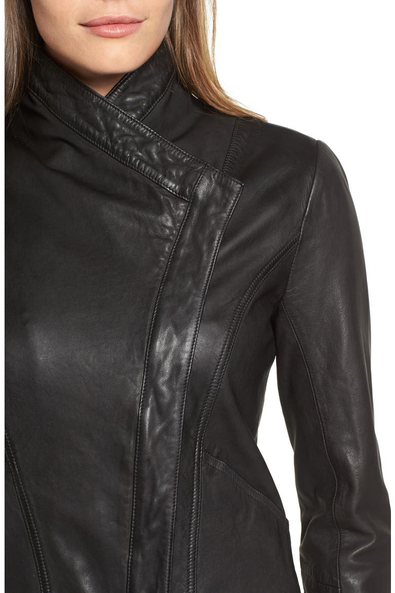 Leather Jacket, Alternate, color, BLACK