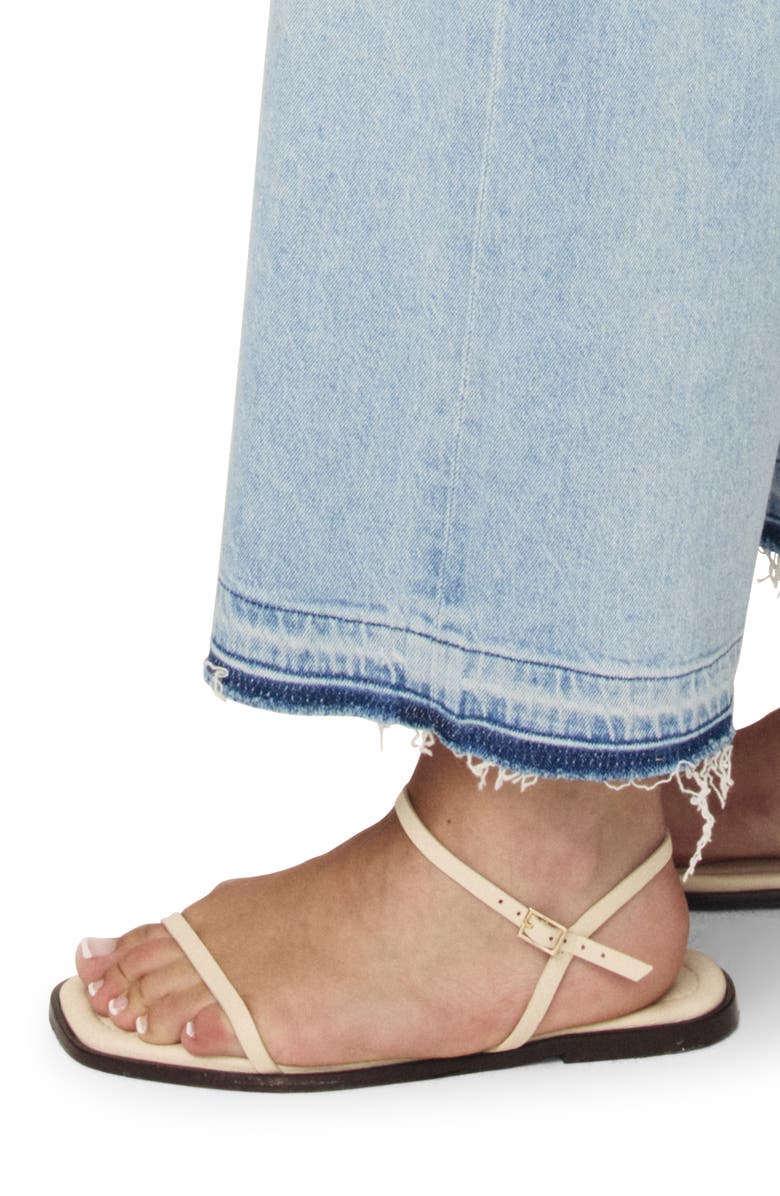 WARP+WEFT ICN Release Hem High Waist Ankle Wide Leg Jeans, Alternate, color, 