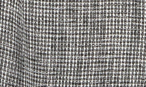 Calvin Klein Crop Tweed Jacket In Black/cream