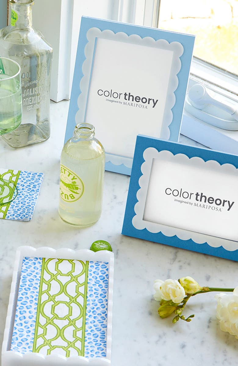 Mariposa Periwinkle Blue Scallop 5 x 7-Inch Picture Frame, Alternate, color, Blue