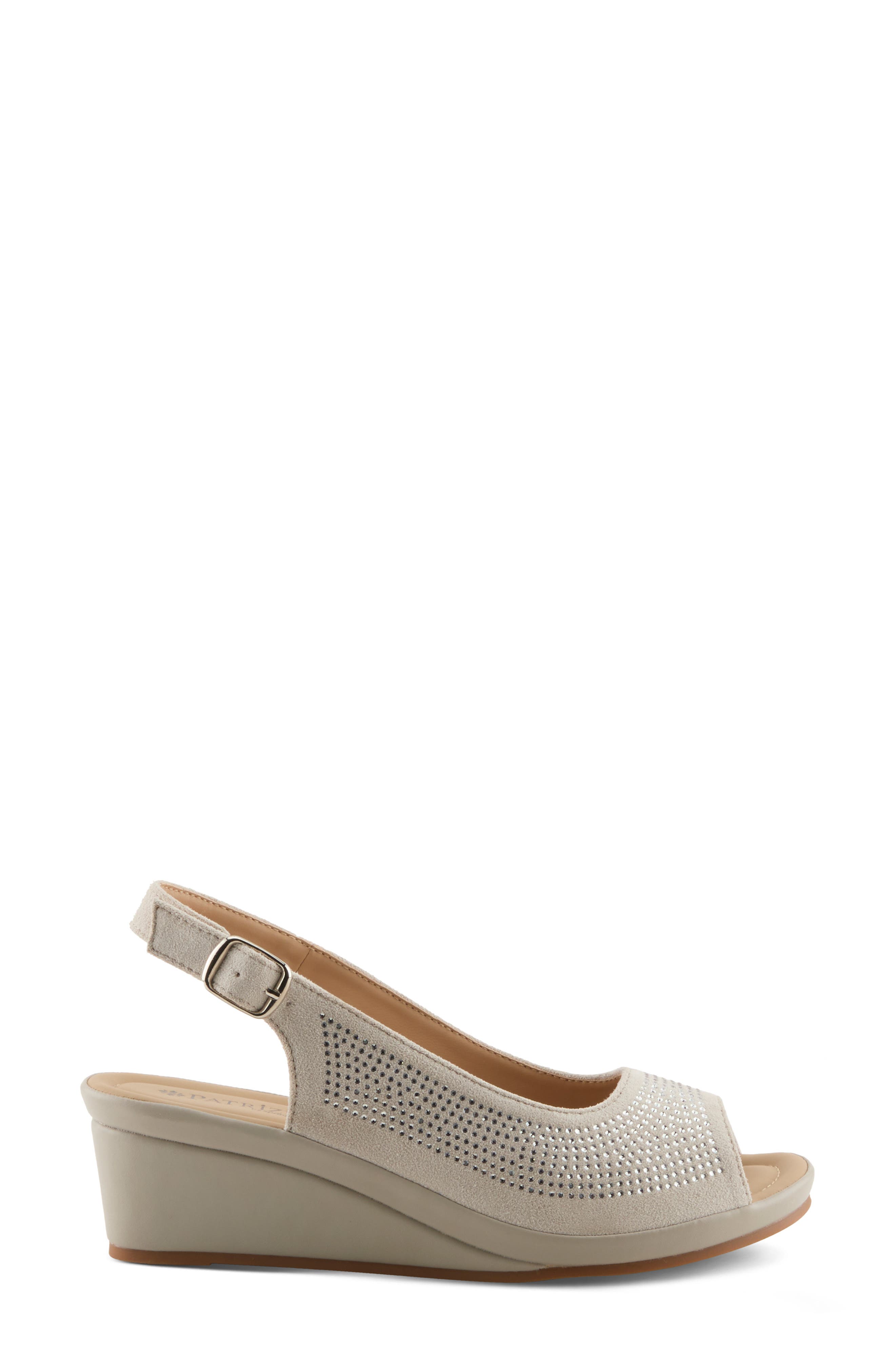 Adriella Slingback Wedge Sandal, Alternate, color, WHITE