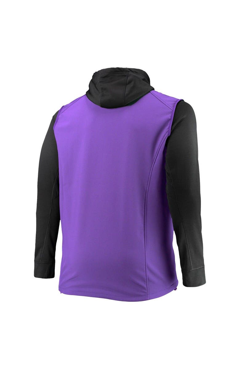 DUNBROOKE Men's Dunbrooke Purple/Black Baltimore Ravens Big & Tall Alpha Full-Zip Hoodie Jacket, Alternate, color, Purple