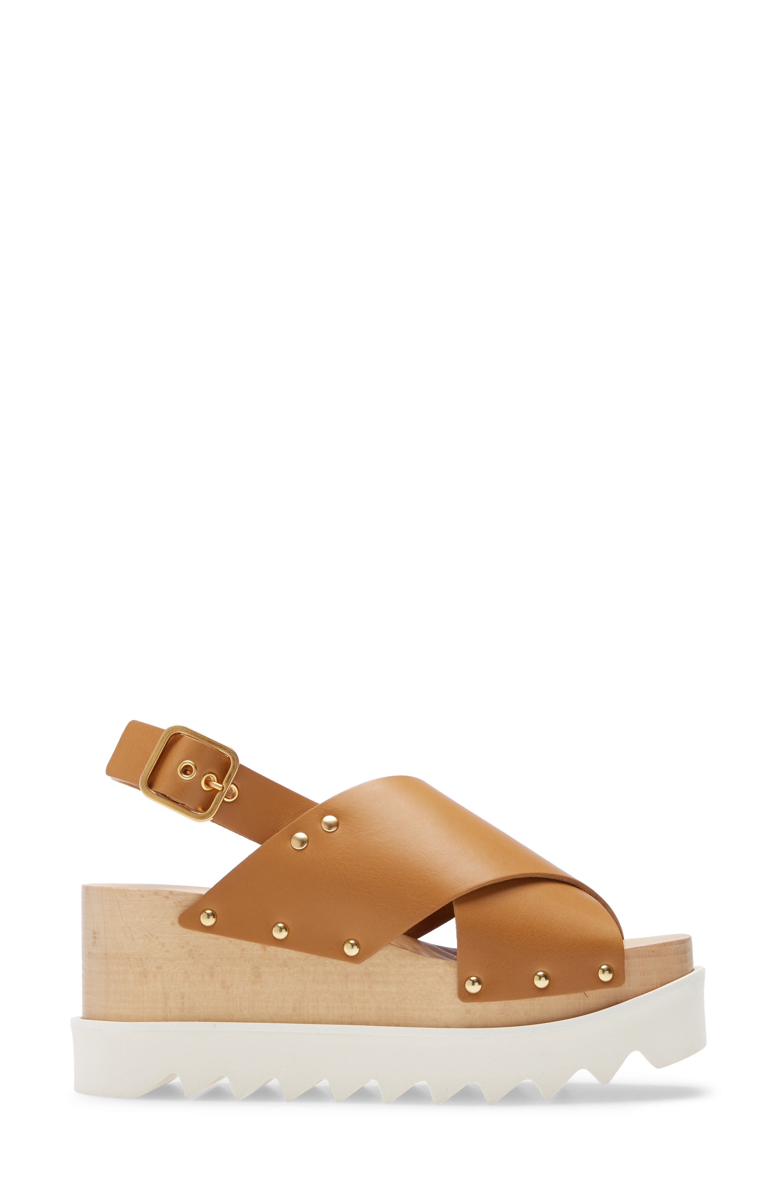 Stella McCartney Cross Strap Platform Sandal, Alternate, color, 