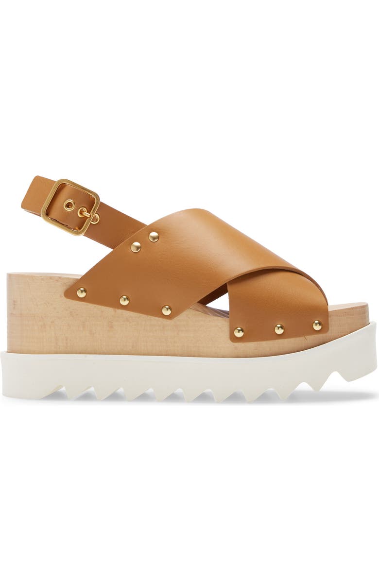 Stella McCartney Cross Strap Platform Sandal, Alternate, color,