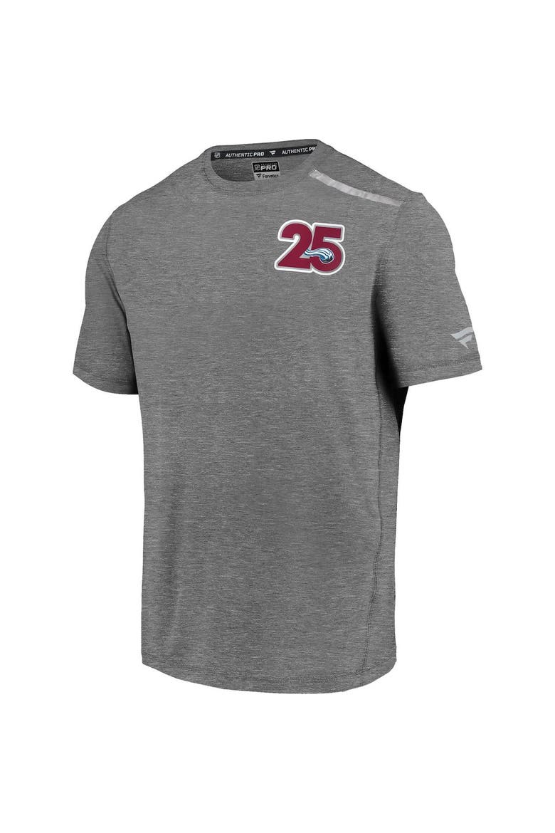 Men's Fanatics Branded Heathered Gray Colorado Avalanche 25th Season Logo T-Shirt, Alternate, color, Heather Gray