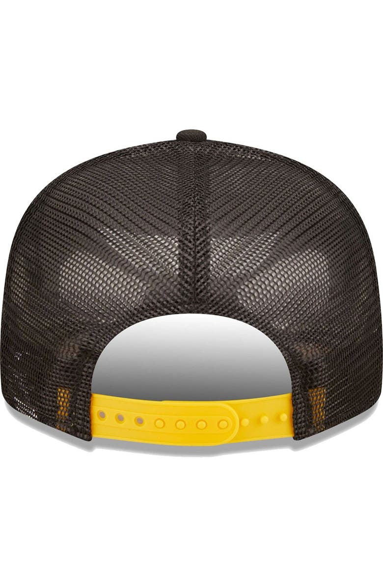 New Era Men's New Era Black Pittsburgh Pirates Patriot Trucker 9FIFTY Snapback Hat, Alternate, color, Black