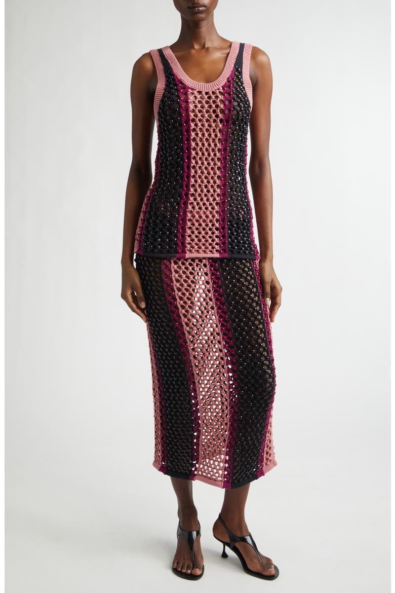 Dennis Marina Embellished Sweater Tank, Alternate, color, GUAVA MULTI