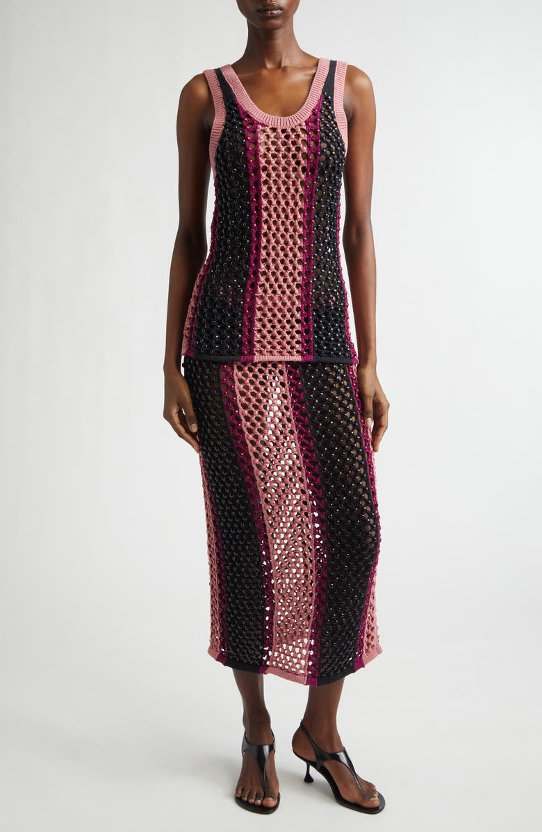 Diotima Dennis Marina Embellished Sweater Tank, Alternate, color, Guava Multi