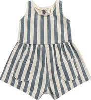 Rylee + Cru Dani Stripe Denim Romper