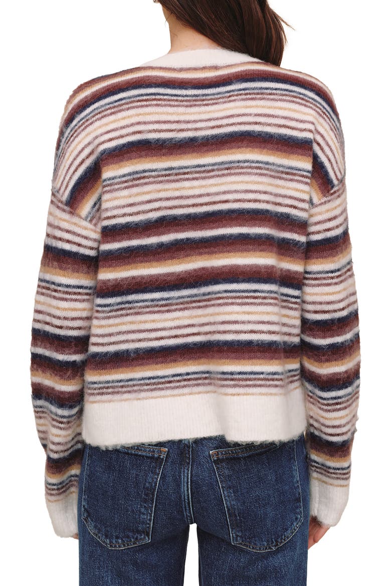 Striped Crewneck Sweater, Alternate, color, EMBER STRIPE