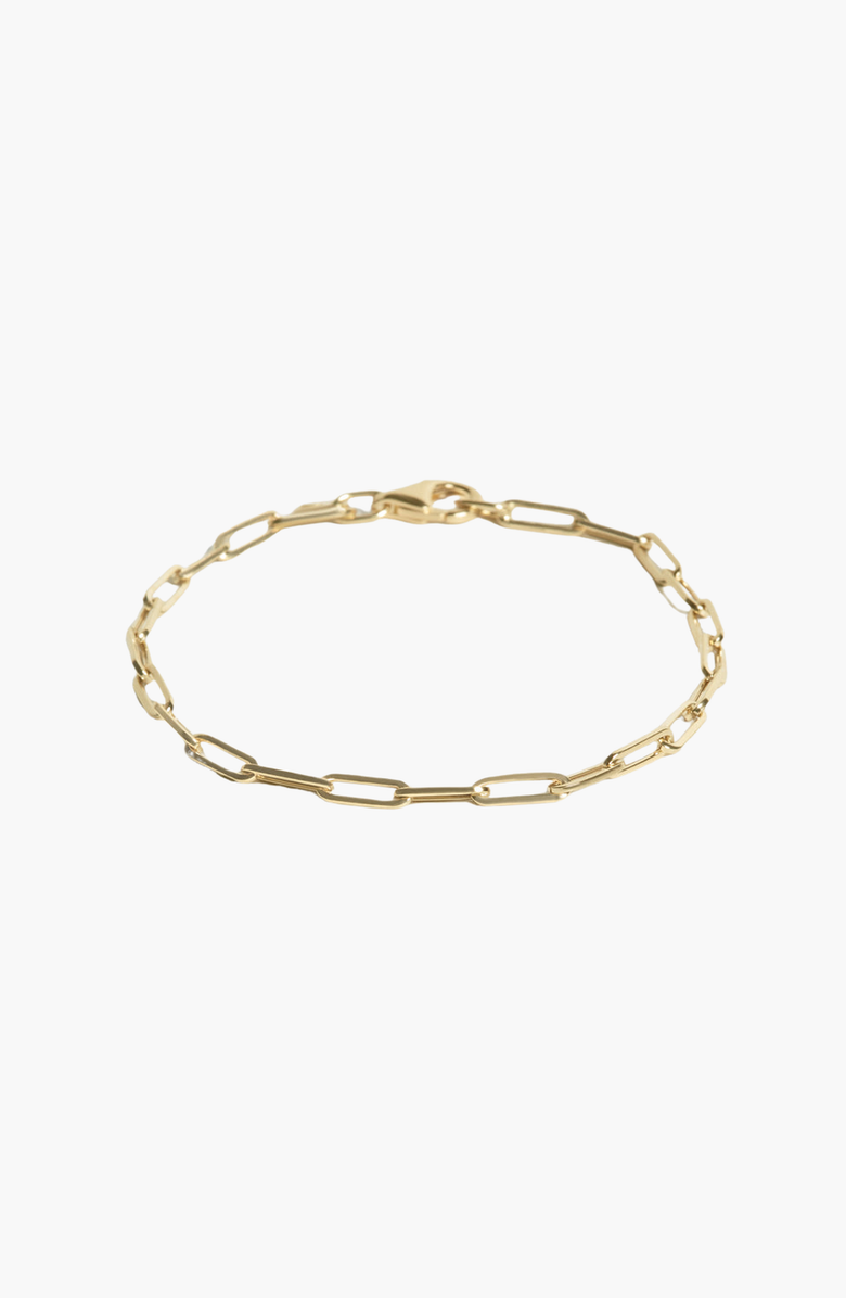 Kinn Paperclip Link Chain Bracelet, Main, color, Gold