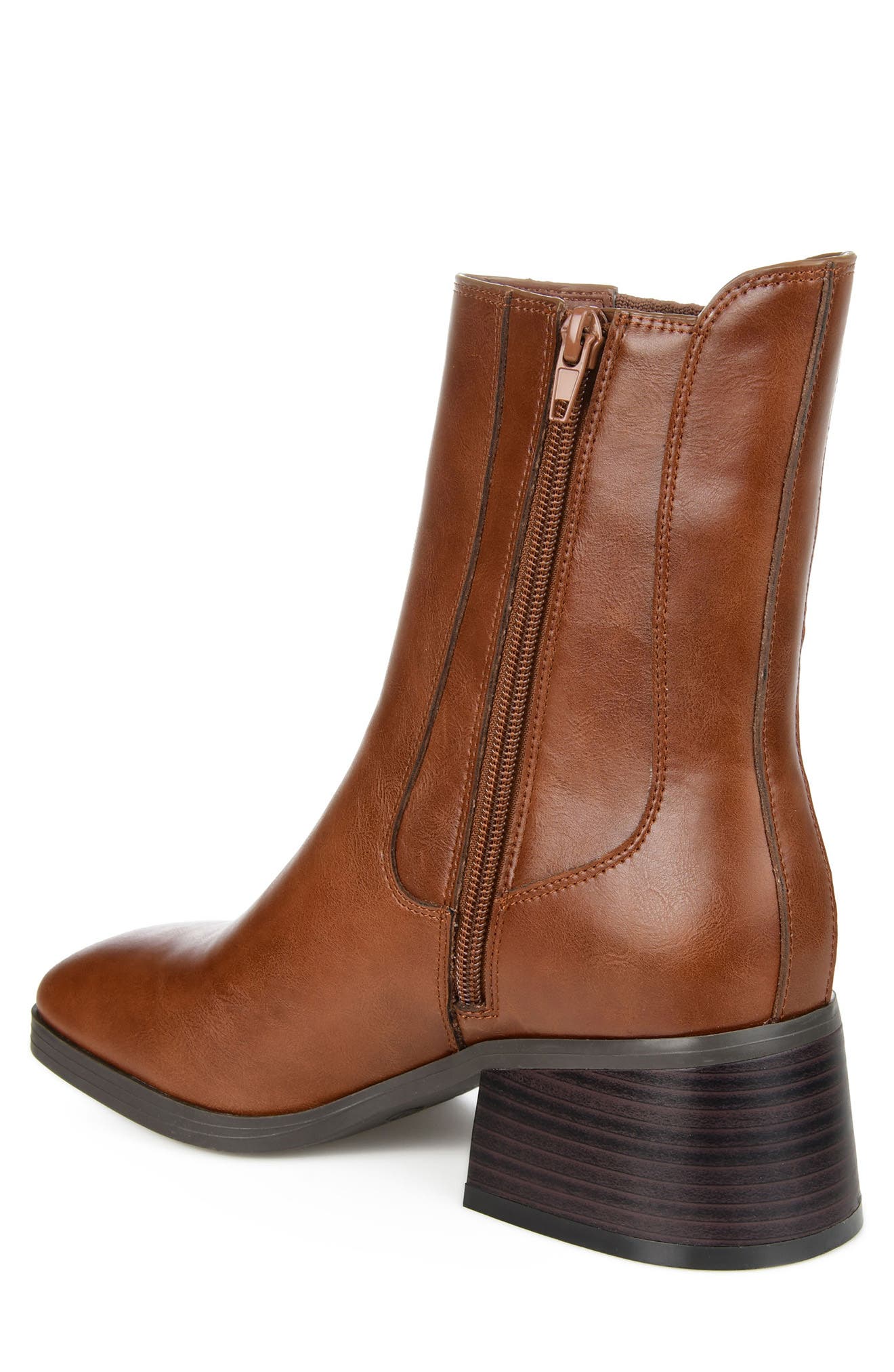 Desree Vegan Leather Boot, Alternate, color, BROWN