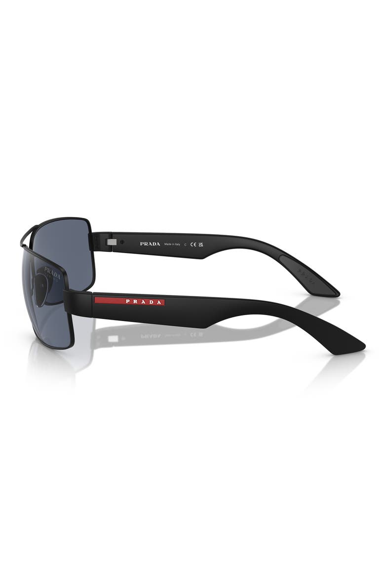 65mm Oversized Pillow Sunglasses, Alternate, color, MATTE BLACK