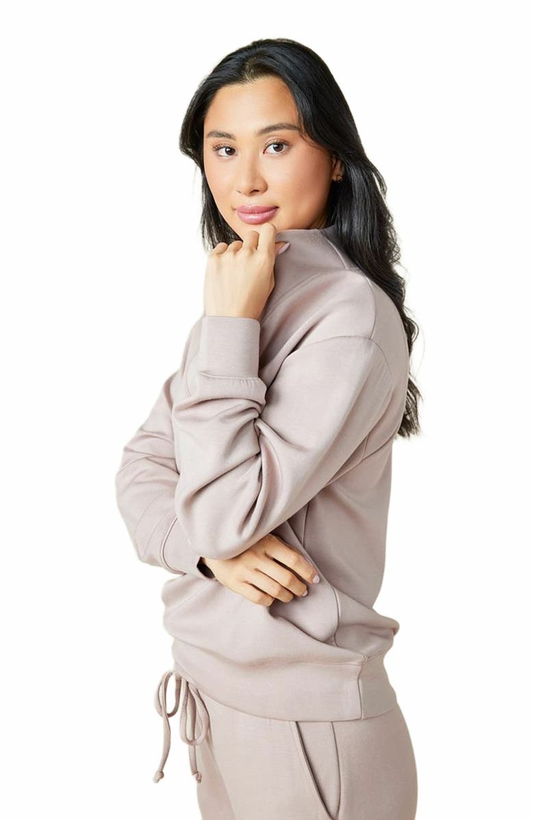 Softies Athleisure DreamTech 1/4 Zip Jogger Set, Alternate, color, Coco