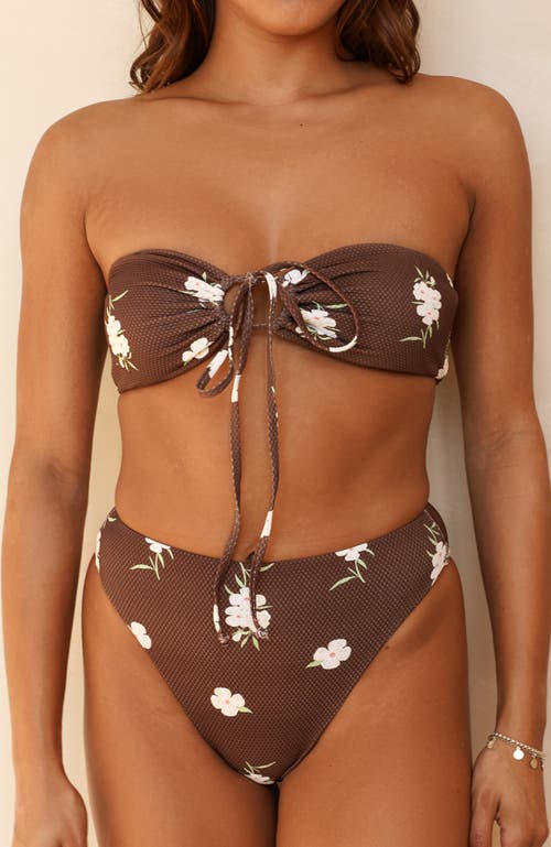 Dippin Daisys Amalfi String Tie Bandeau Bikini Top In Enchanted