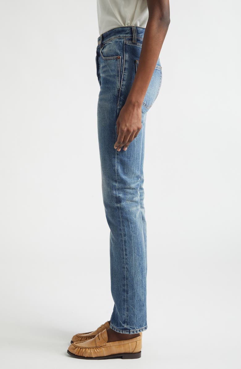 Saint Laurent '90s High Waist Slim Fit Jeans, Alternate, color, 50S Blue