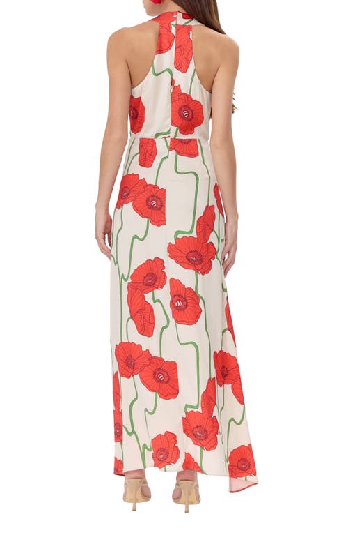 ADELYN RAE ADELYN RAE ROSALYN ABSTRACT ROSE PRINT MAXI DRESS 