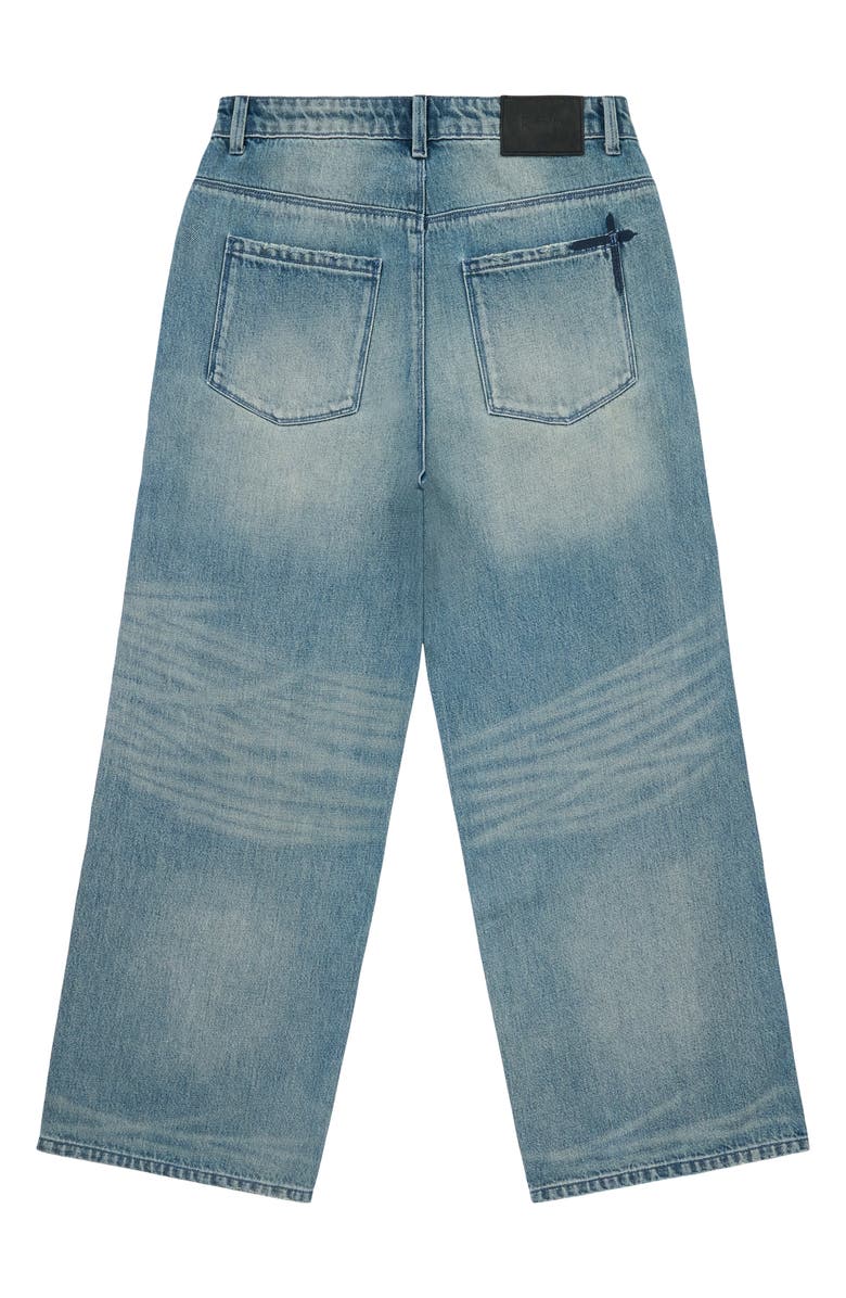 RtA Franco Distressed Wide Leg Jeans, Alternate, color, Golden Indigo Laser Rta