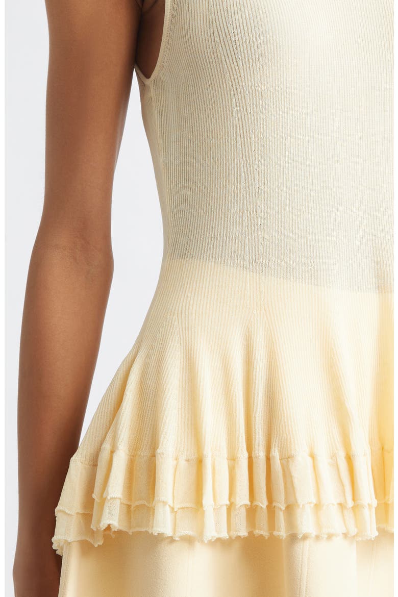 Bennett Ruffle Hem Sleeveless Sweater, Alternate, color, CREAM