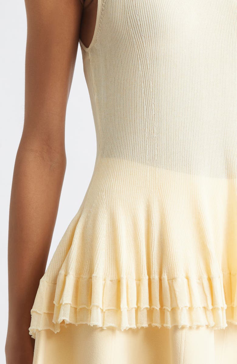 ASHLYN Bennett Ruffle Hem Sleeveless Sweater, Alternate, color, Cream