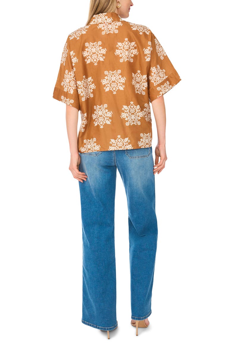 Tie Front Shirt, Alternate, color, ROOT BROWN