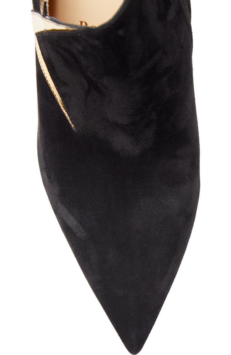 Christian Louboutin CL Logo Pointed Toe Bootie, Alternate, color,