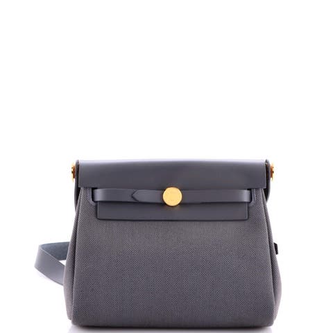 Herbag Zip Toile and Leather 20