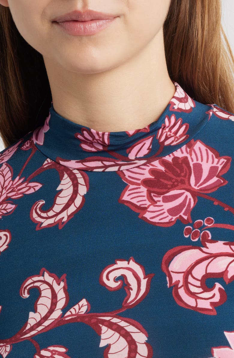 FARM Rio Flower Delicacy Ruched Jersey Top, Alternate, color,