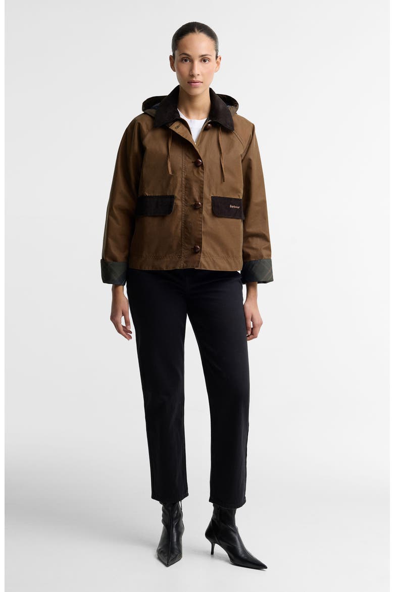 Adina Waxed Cotton Jacket, Alternate, color, TAN/ SHADOW CLASSIC