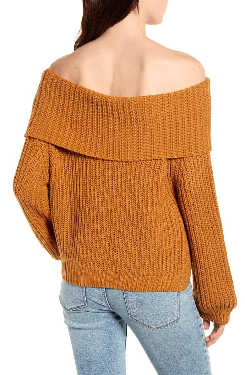 Lulus Carmichael Off the Shoulder Sweater, Alternate, color, 