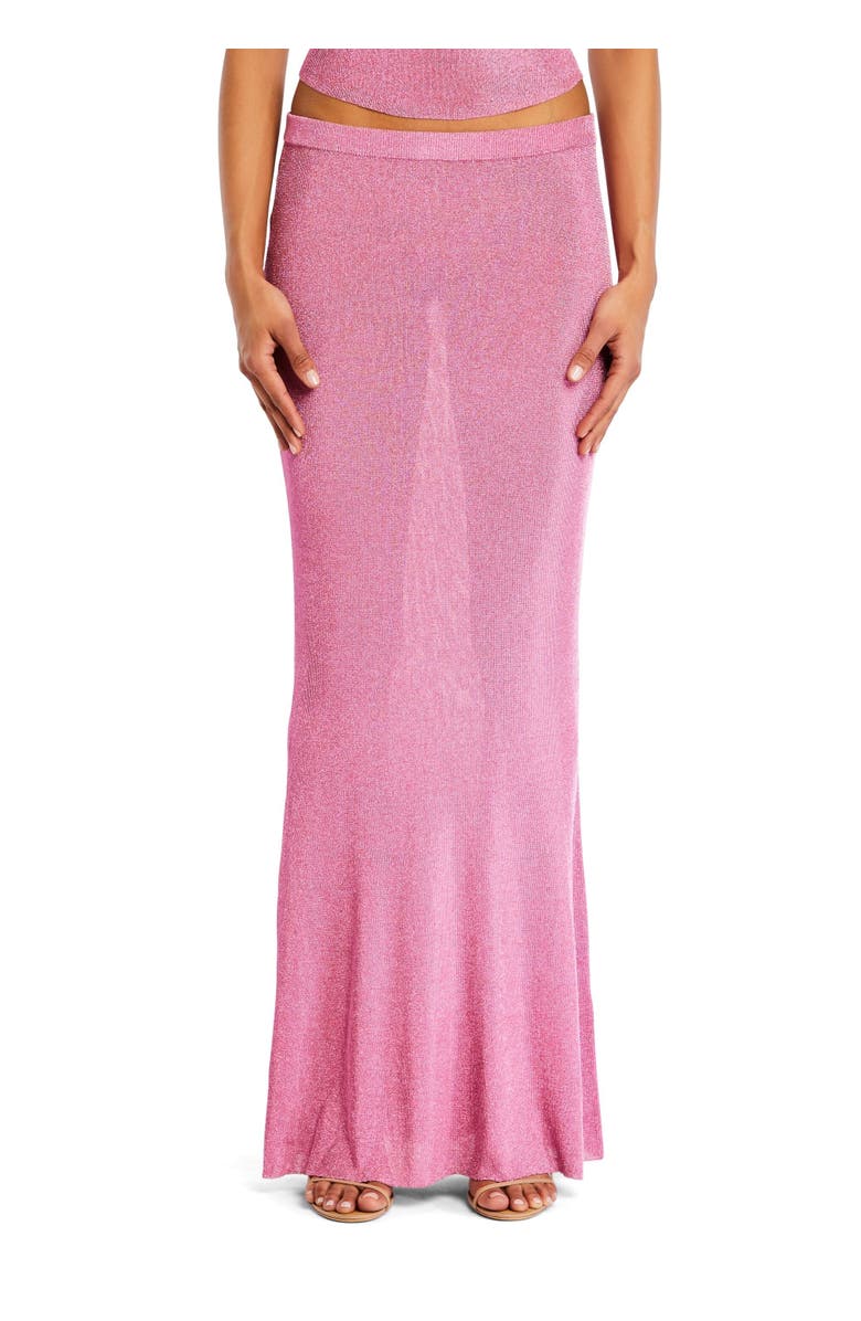 SER.O.YA Harmony Metallic Knit Maxi Skirt, Main, color, 