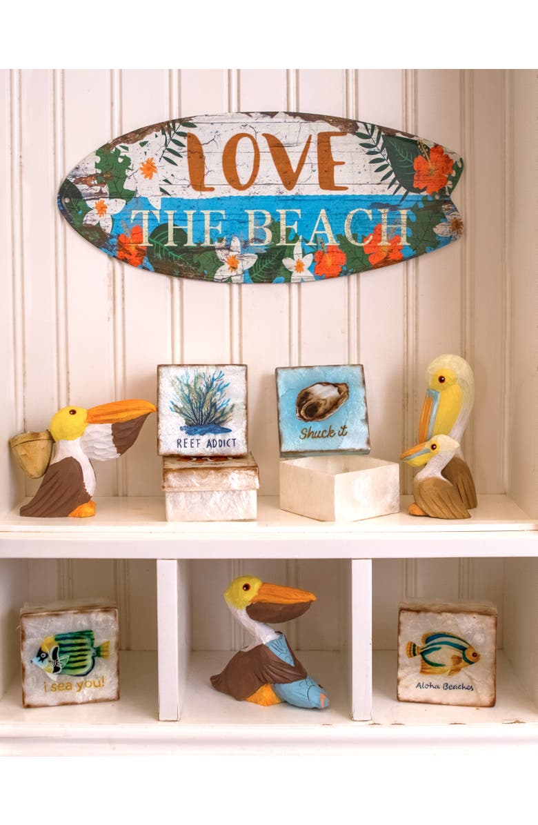 Beachcombers 3" Capiz "Shuck It" Trinket Box, Alternate, color, Blue