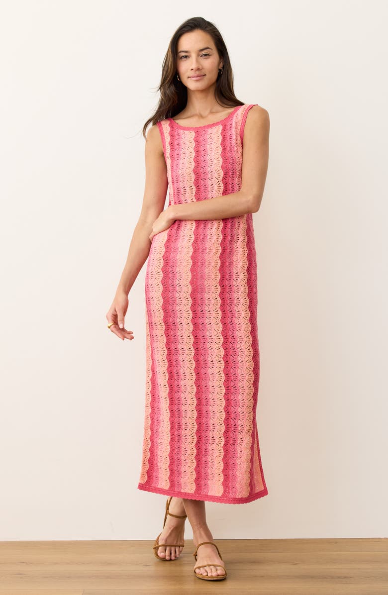 Marine Layer Mirage Sleeveless Midi Sweater Dress, Alternate, color, Hibiscus Multi