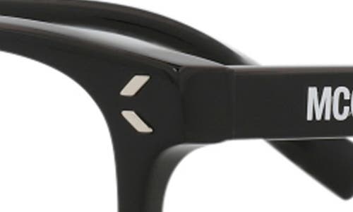 Alexander Mcqueen Mcqueen 51mm Square Optical Glasses In Black Black Transparent
