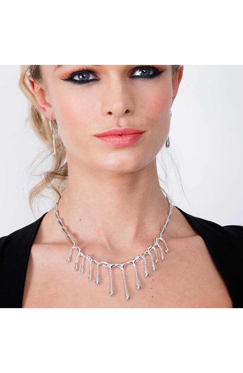 Lucy Quartermaine Short Multi Drop Necklace, Alternate, color, Sterling Silver