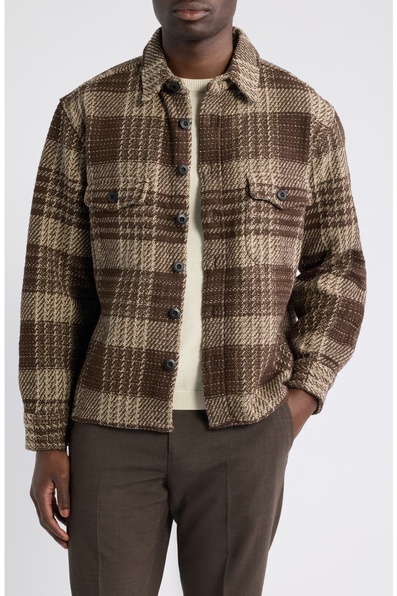 Walle Long Sleeve Cotton Button-Up Shirt, Main, color, HOT CHOC BROWN