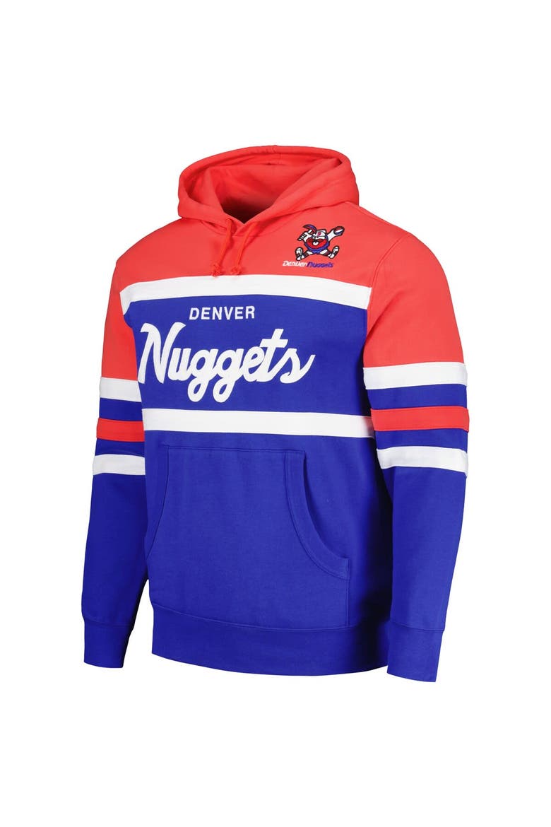 Men's Mitchell & Ness Royal/Red Denver Nuggets Head Coach Pullover Hoodie, Alternate, color, Royal